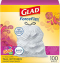 Glad ForceFlex Tall Kitchen Trash Bags, 13 Gallon, Gain Moonlight Breeze by GladTrashFoodStorage