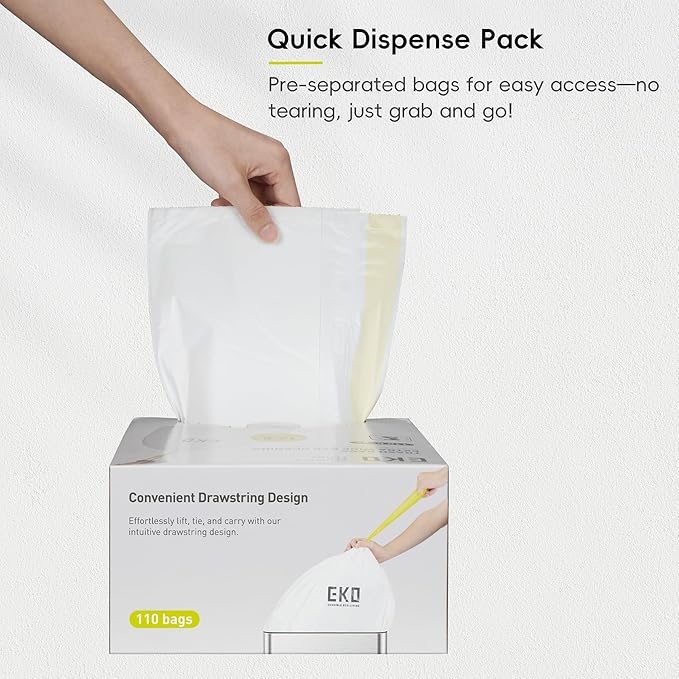 EKO 12.5 Gallon / 40-60 Liter, Extra-Strong Garbage Bags, Leak-Resistant - Image 9