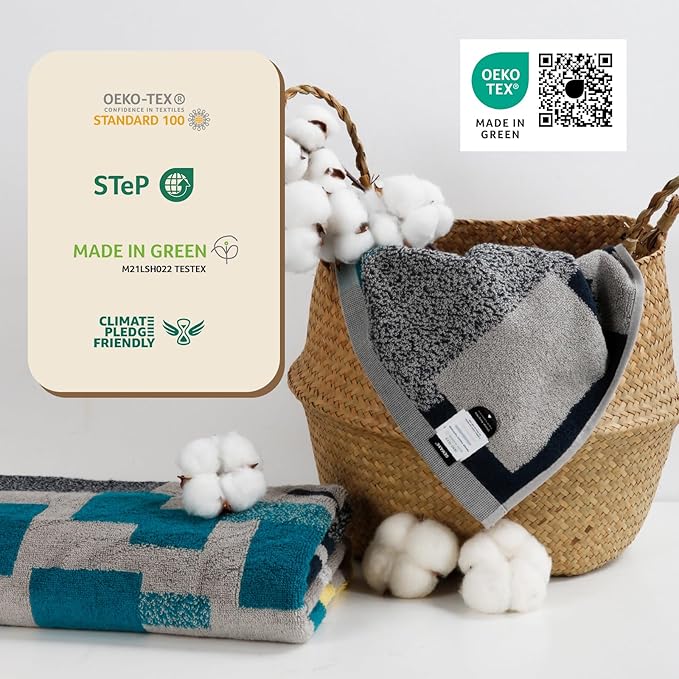 SEMAXE Bathroom Towel, 100% Cotton Bath Towel - Image 5