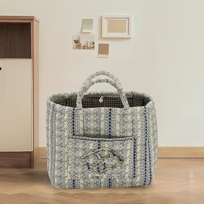 Quilted Fabric Storage Basket - Image 3