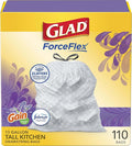 Glad ForceFlex Tall Kitchen Drawstring Trash Bags, 13 Gal, Gain Lavender by GladTrashFoodStorage