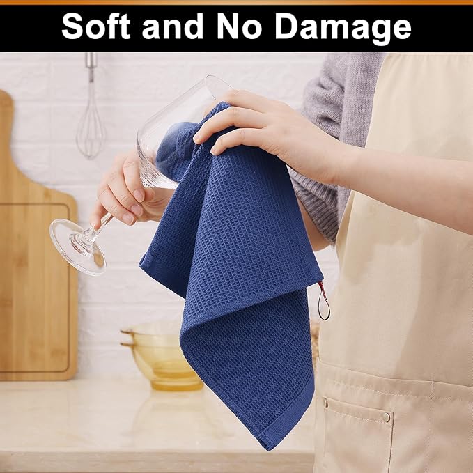 Homaxy 100% Cotton Waffle Weave Dish Cloths - Image 5