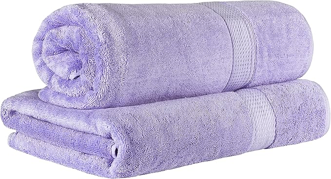 SUPERIOR Egyptian Cotton Pile Bath Sheet Set of 2, Ultra Soft Luxury Towels by SUPERIOR