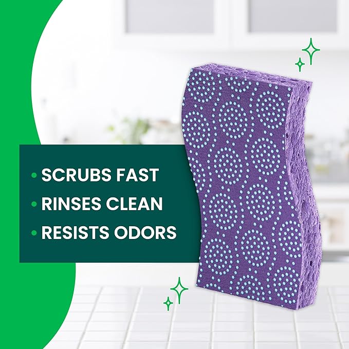 Scotch-Brite Odor Resist Non-Scratch Scrub Sponge, Dishwasher-Safe Kitchen - Image 3
