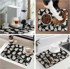 Halloween Ghosts Dish Drying Mat Black and White Large Kitchen Mats Dish Drying - Image 7