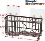 Simple Houseware 6 Slots Toothbrush Holder Adhesive Wall Organizer - Image 3