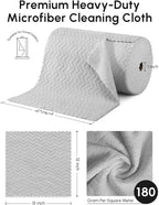 Microfiber Cleaning Cloths Roll, 75 Pack Tear Away Microfiber Towels Roll - Image 3