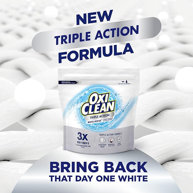 OxiClean Triple Action White Revive Laundry Whitener and Stain Remover Powder - Image 2
