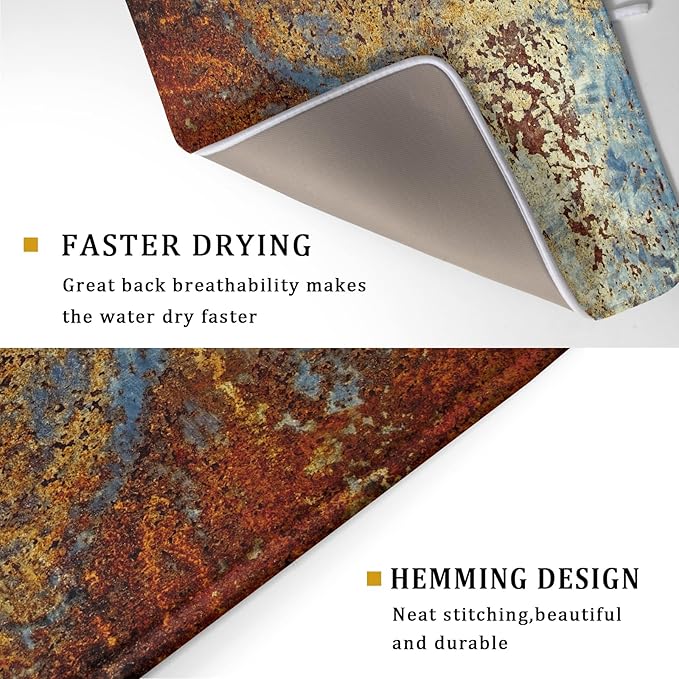 Brown Rust Colorful Metal Rusty Steel Iron Dish Drying Pad 18 x 24 Inch - Image 3