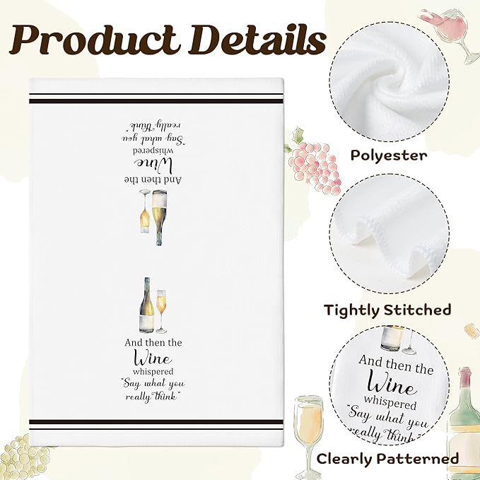 GROBRO7 Funny Wine Hand Towel - Image 3