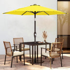AreShark 7.5FT Patio Umbrella Table Market Umbrella with 6 Sturdy Ribs, Button Tilt/Crank Heavy-Duty Round Outdoor Umbrellas for Garden, Deck, Backyard,and Pool, Yellow - Image 2