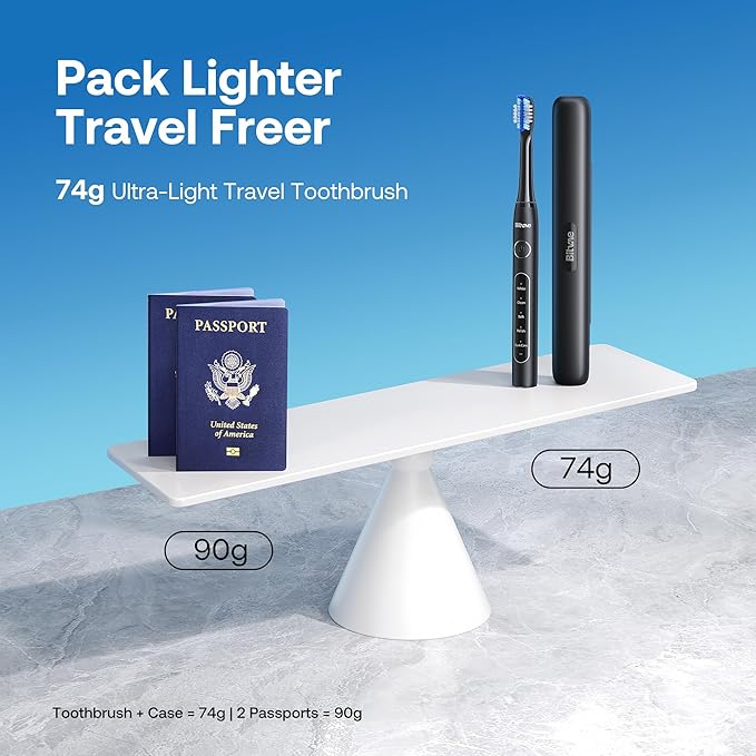Bitvae ADA Accepted Electric Toothbrush, Travel Toothbrush Rechargeable - Image 5