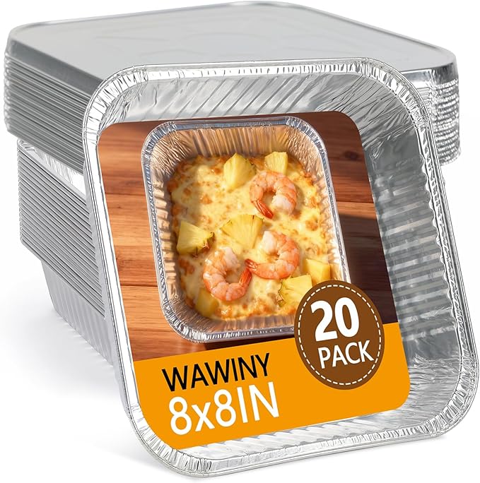 8x8 Thickened Aluminum Foil Pans, Food Prep, Steam Table, and Party Catering. by WAWINYAirVentFilters