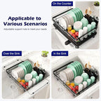 In Sink Dish Drying Rack, Expandable Over The Sink Dish Rack - Image 2