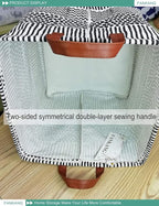 FANKANG Square Nursery Hamper Storage Bins Canvas Laundry Basket Foldable - Image 3