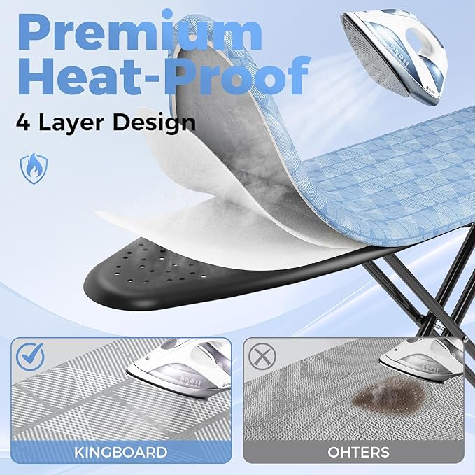 KINGBOARD Ironing Board, Compact Iron Board - Image 4
