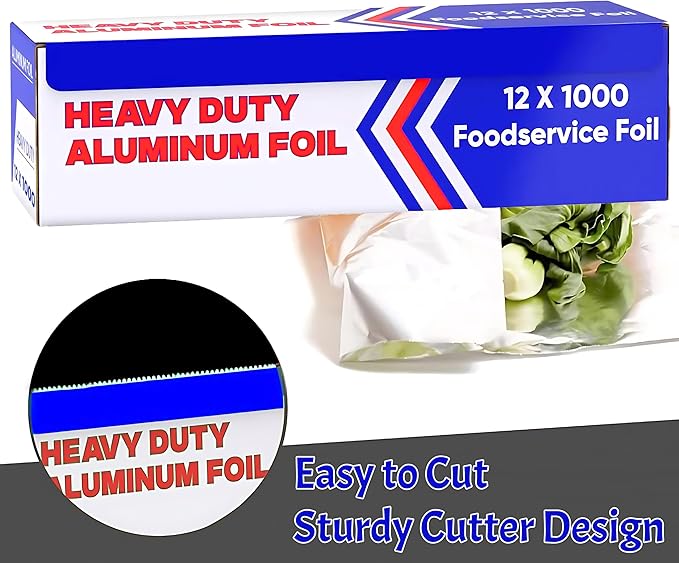Aluminum Foil Wrap Roll 12 in x 1000 ft Heavy Duty Commercial and Home Use - Image 2