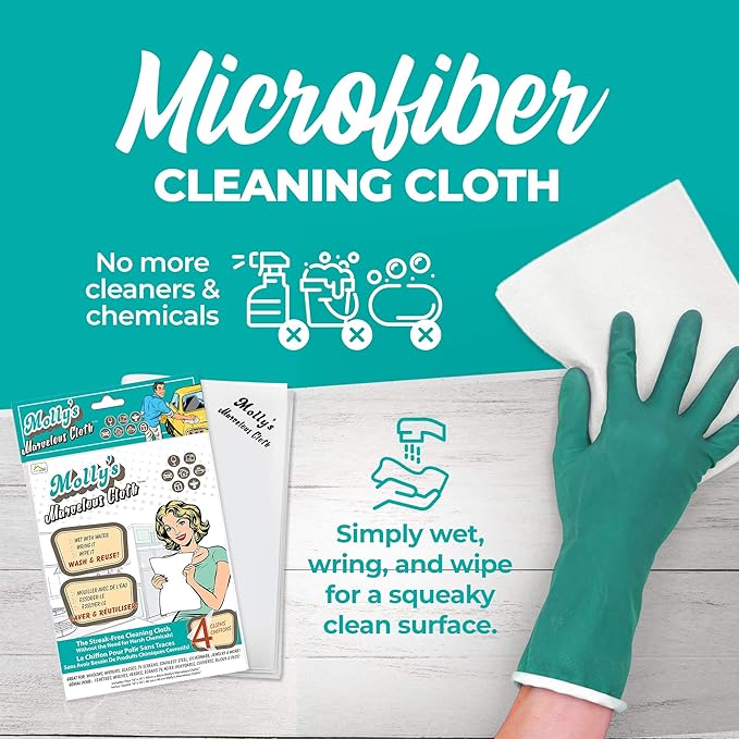 Molly's Marvelous Cloth, Streak-Free, Lint-Free Microfiber Cleaning Cloth - Image 7