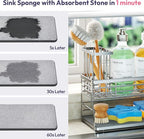 SWTYMIKI Kitchen Sink Caddy Organizer, 2 Tier Sponge Holder - Image 3