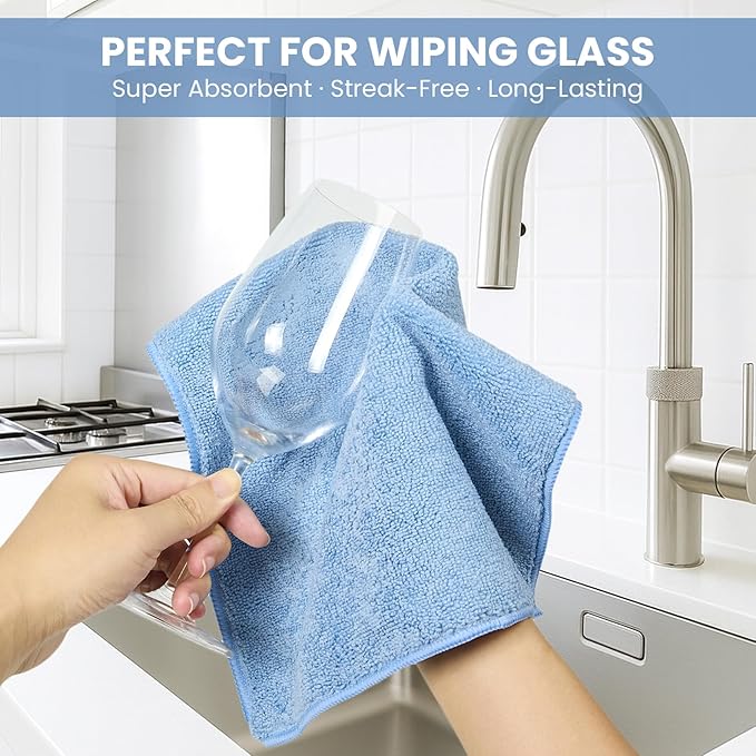Microfiber Cleaning Cloth, 52 Pack Assorted Color Cleaning Rags - Image 4
