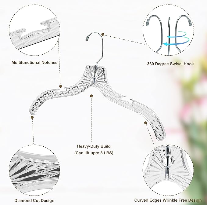 Quality Clear Plastic Hangers 100 Pack - Image 3