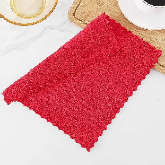 Homaxy 12 Pack Kitchen Dish Cloths, Super Soft and Absorbent Coral Velvet Dish - Image 7
