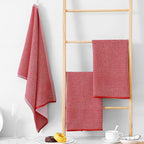 Homaxy Premium Kitchen Towels, Large Cotton Kitchen Hand Towels, Flat and Terry - Image 3