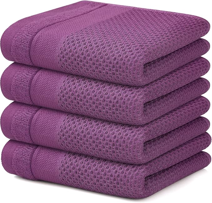 Homaxy 100% Cotton Waffle Weave Kitchen Towels, 13 x 28 Inches Super Absorbent by Homaxy
