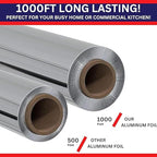 Urban Box Co. 12"x1000' Standard Aluminum Foil Roll Commercial-Grade Silver Wrap - Image 3