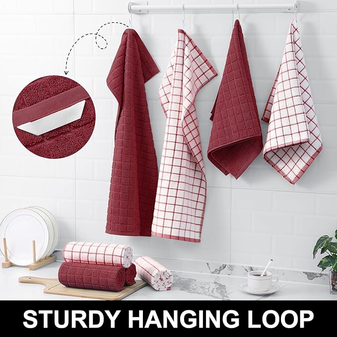 Homaxy Premium Cotton Kitchen Towels 16"x 28", Large Natural Ring Spun 390 GSM - Image 6