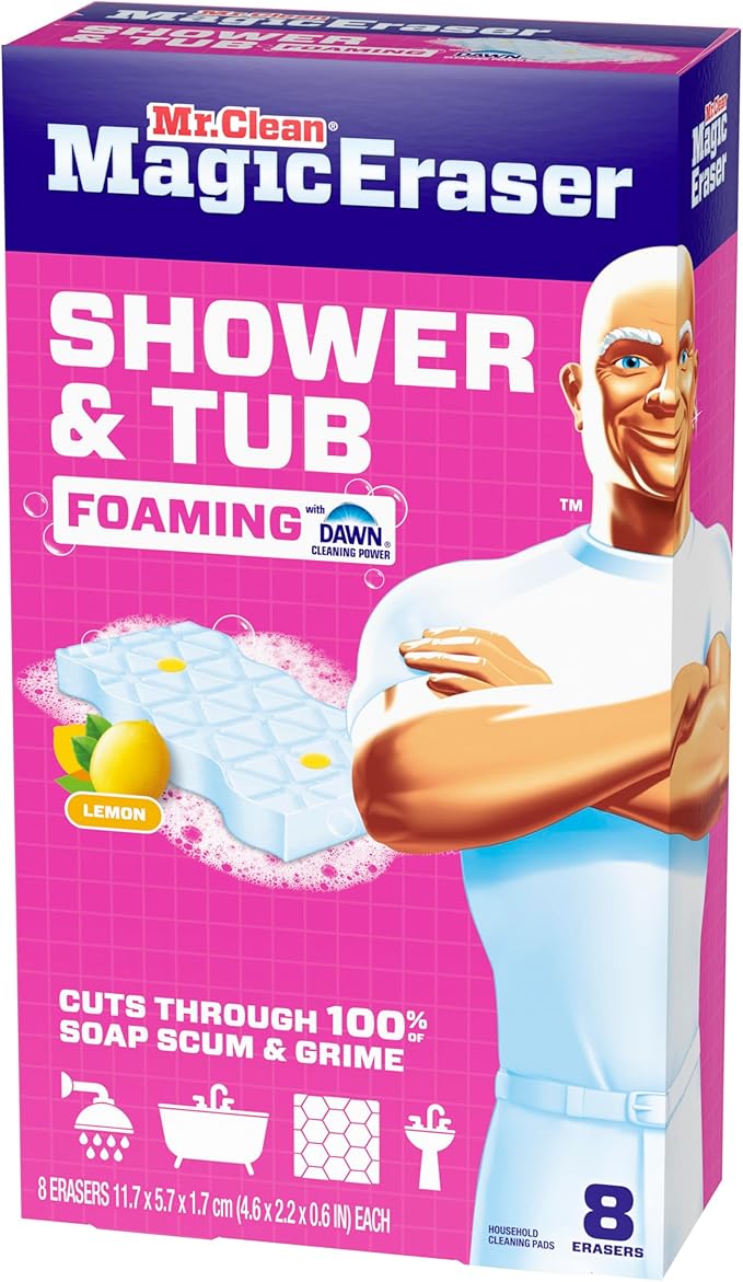Mr. Clean Magic Eraser Sponge, Tub Cleaner, Soap Scum Remover, Bathroom - Image 14