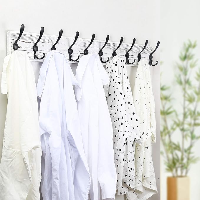 WEBI Coat Rack Wall Mount, 38 9/16" Long, 10 Hooks, Large Coat Hooks Wall - Image 4