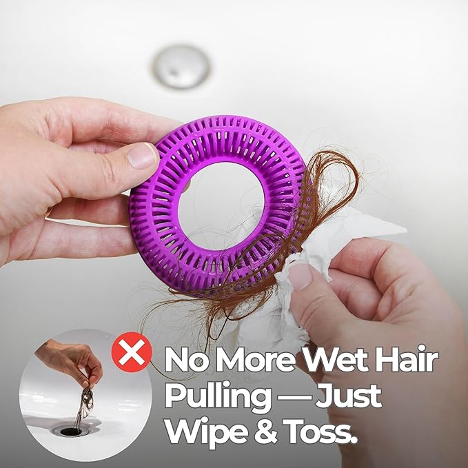 TUB RING The Ultimate Tub Drain Protector Hair Catcher/Strainer/Snare, Regular - Image 3