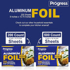 Pop-Up Aluminum Foil Wrap Sheets 9 x 10 3/4 Silver 200 per Box - Image 6