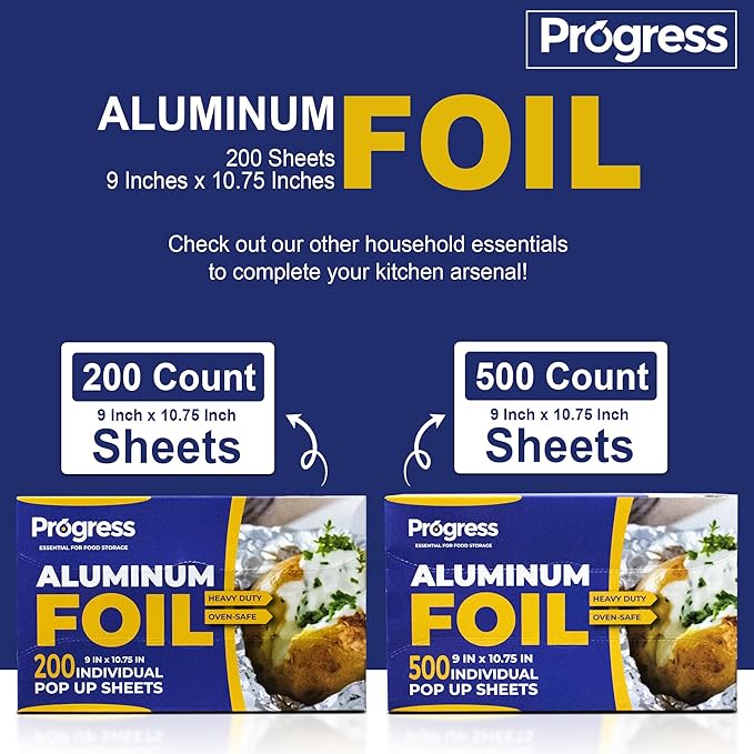 Pop-Up Aluminum Foil Wrap Sheets 9 x 10 3/4 Silver 200 per Box - Image 6