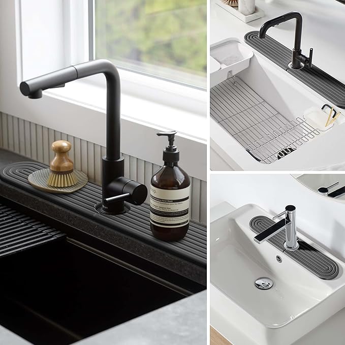 Stone Faucet Mat for Kitchen Sink – Diatomite Fast-Drying Stone Tray, Faucet - Image 6