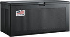 Rubbermaid Extra Large Resin Outdoor Storage Deck Box (134 Gal), Weather Resistant, Black, Deck Organization for Home/Backyard/Pool Chemicals/Toys/Garden Tools/Porch/Patio Cushions - Image 7