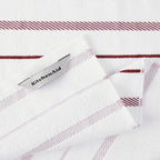 KitchenAid Albany Kitchen Towel 4-Pack Set, Smoked Paprika Red/White - Image 4