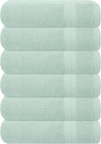 GLAMBURG Ultra Soft 6-Piece Hand Towel Set 16x28-100% Ringspun Cotton by GLAMBURG