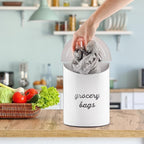 AuldHome Design Rustic Grocery Bag Holder; Wall-Mounted Vintage Enamelware - Image 4