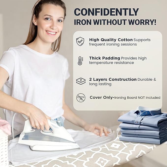 Small Ironing Board Cover and Pad 12"x32" Small Iron Board Cover - Image 5