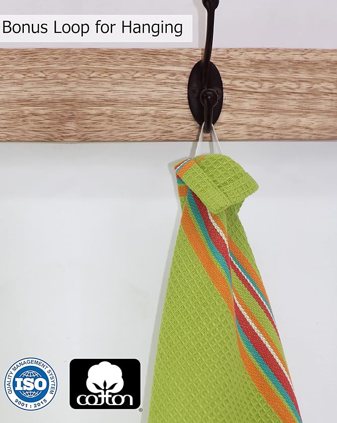 COTTON CRAFT Salsa Stripe Kitchen Towel - Image 6