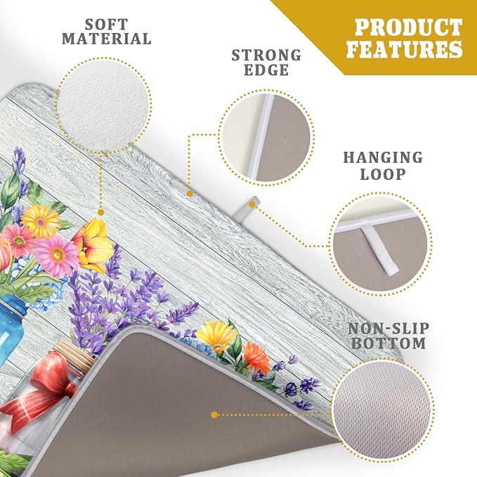 Kawani Spring Flowers Dish Drying Mat - Image 4