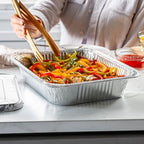 GUSTO [30 Count 9x13 Inch Aluminum Pans, Half Size Deep Steam Foil Pans - Image 3