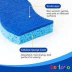 12 Count Non-Scratch Dish Sponges Kitchen, Long Lasting Cleaning Sponges - Image 9