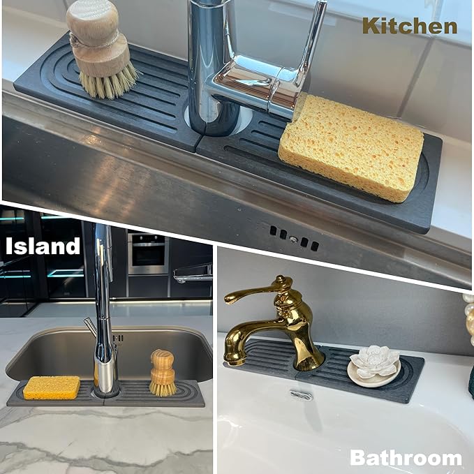 Faucet Mat for Kitchen Sink, Stone Drying Mat for Kitchen Counter, Stone Mat - Image 7