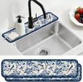 2 Pcs Kitchen Sink Splash Guard Faucet Mats Vintage Porcelain Flowers and Birds by CONCHLERY%E6%97%97%E8%88%B0%E5%BA%97