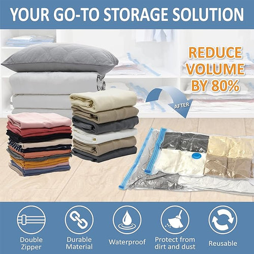 12 Pack Space Saver Bags Compression Storage Bags - Image 2