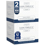 Clean Skin Club Clean Towels XL®, 100% USDA Biobased Face Towel, Disposable by CLEANSKINCLUB