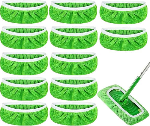12-Pack Reusable Coral Fleece Mop Pads Washable Wet Mopping Cloths and Dry by Unknown